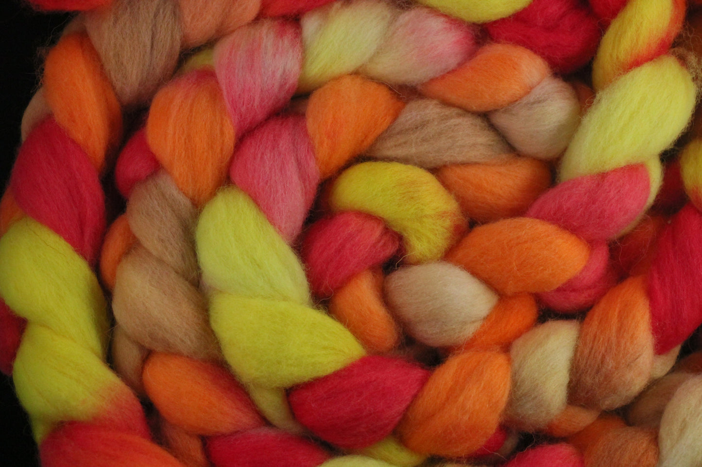 Dorset Horn Wool Roving - Hand Dyed Fibre for Spinning 100g - Queen of Wands