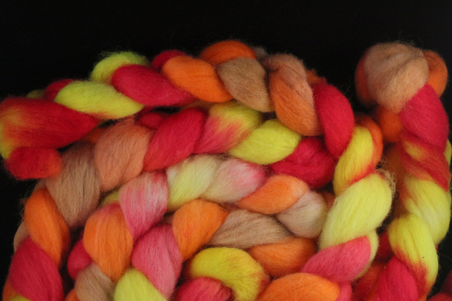 Dorset Horn Wool Roving - Hand Dyed Fibre for Spinning 100g - Queen of Wands