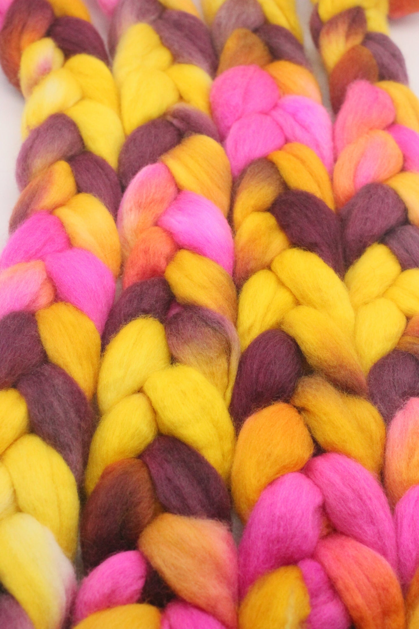 Corriedale Wool Roving - Hand Dyed Fibre for Spinning 100g - fembot