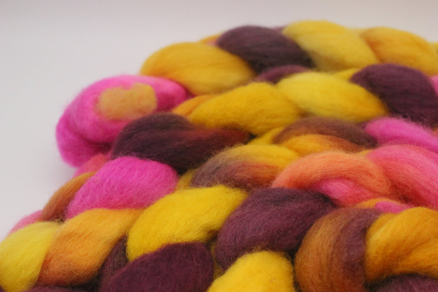 Corriedale Wool Roving - Hand Dyed Fibre for Spinning 100g - fembot