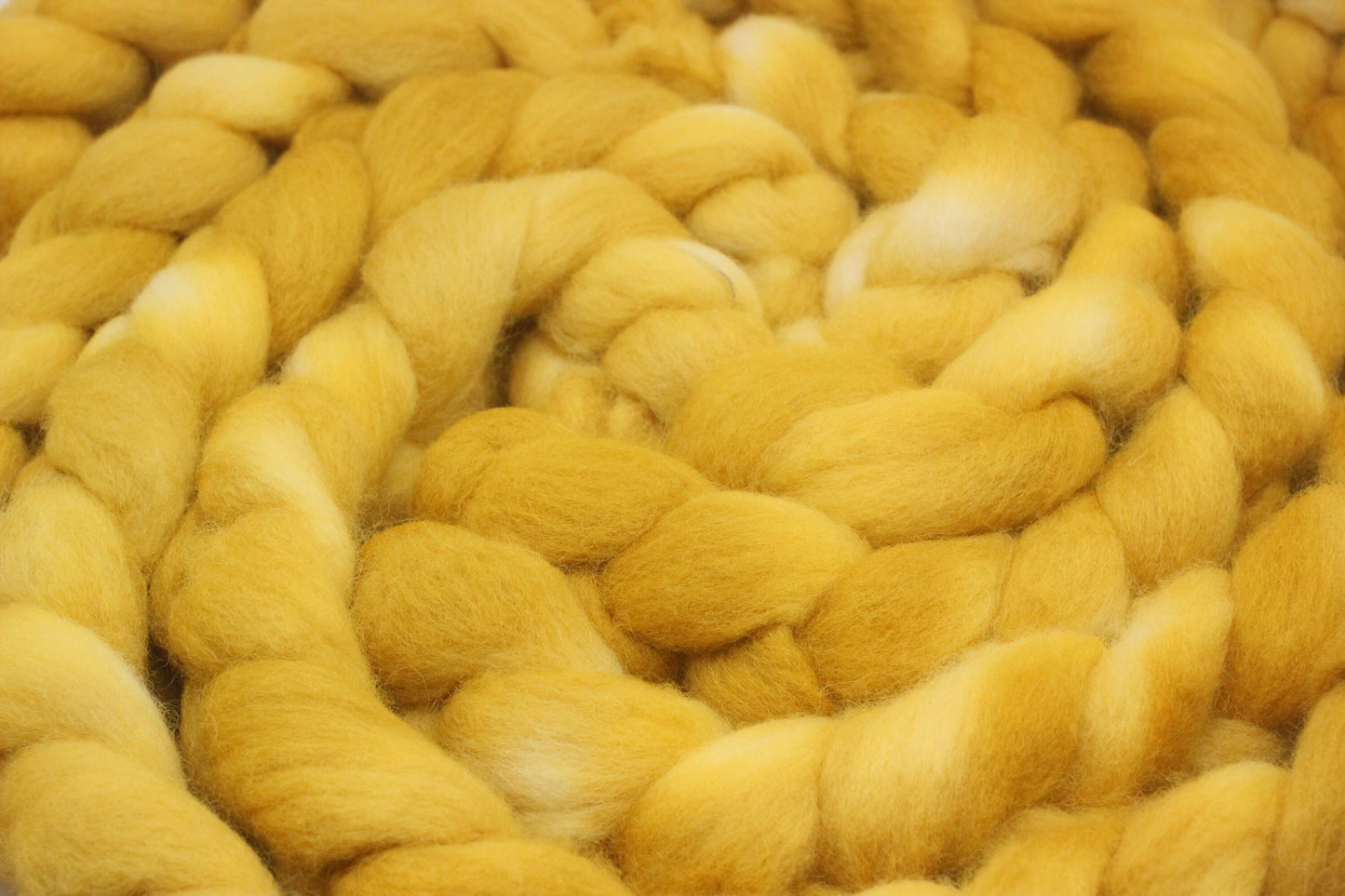 Dorset Horn Wool Roving - Hand Dyed Fibre for Spinning 100g - XIX The Sun