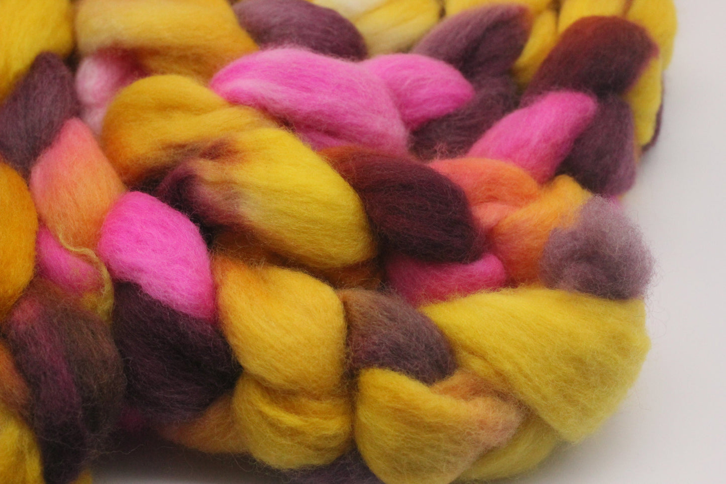 Corriedale Wool Roving - Hand Dyed Fibre for Spinning 100g - fembot