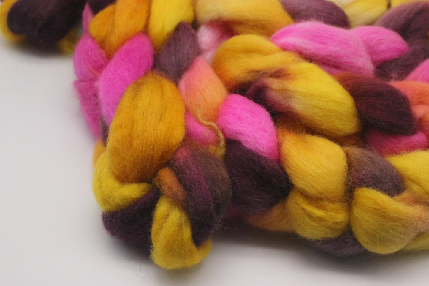 Corriedale Wool Roving - Hand Dyed Fibre for Spinning 100g - fembot