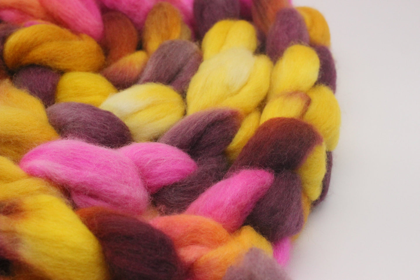 Corriedale Wool Roving - Hand Dyed Fibre for Spinning 100g - fembot