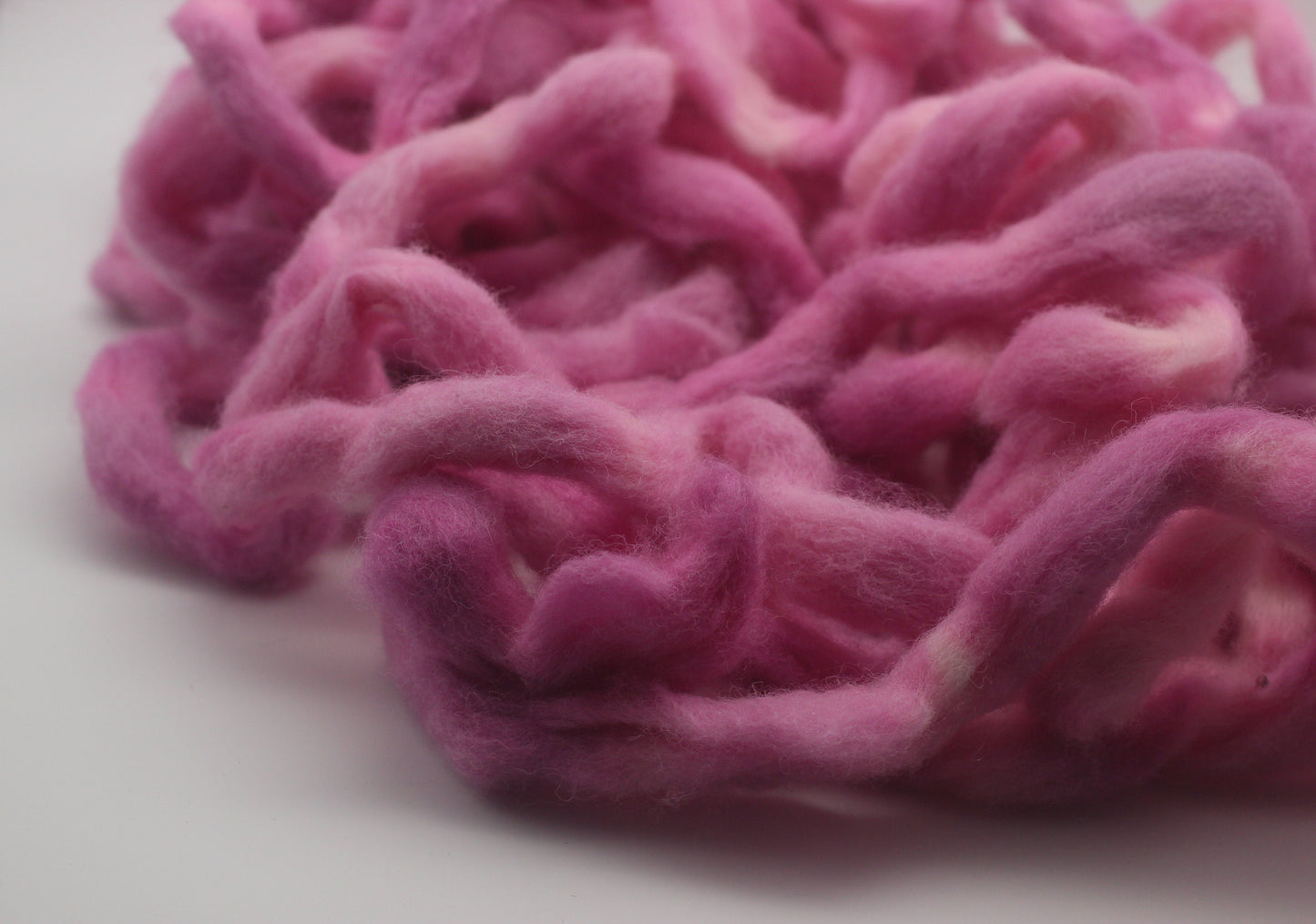 Border Leicester Wool Roving - Hand Dyed Fibre for Spinning 100g - set1